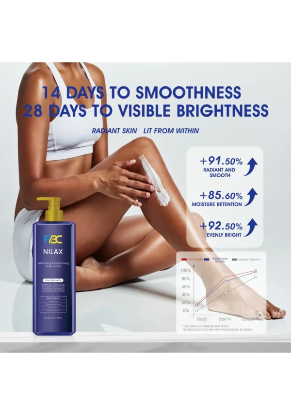 Apply Nilax Body Lotion to elbows and knees for even tone