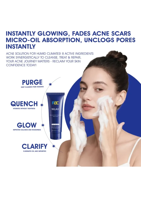 Soft foaming texture of Nilax acne face wash